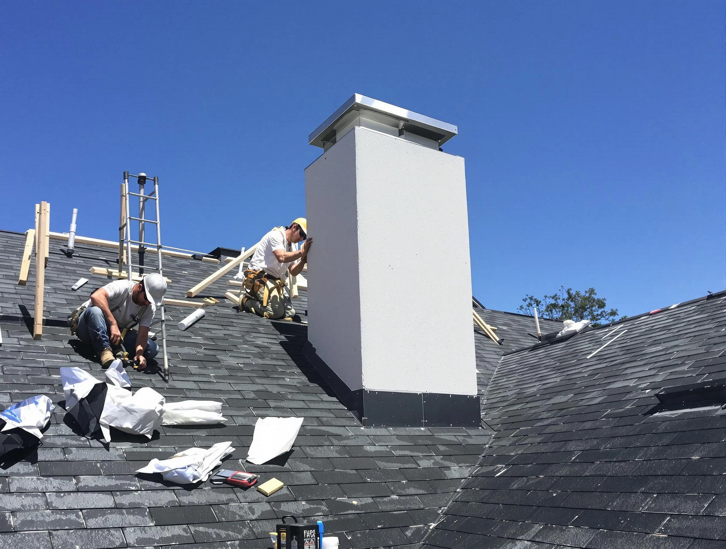 Surprise Chimney Sweep crew installing a new chimney in Surprise, AZ
