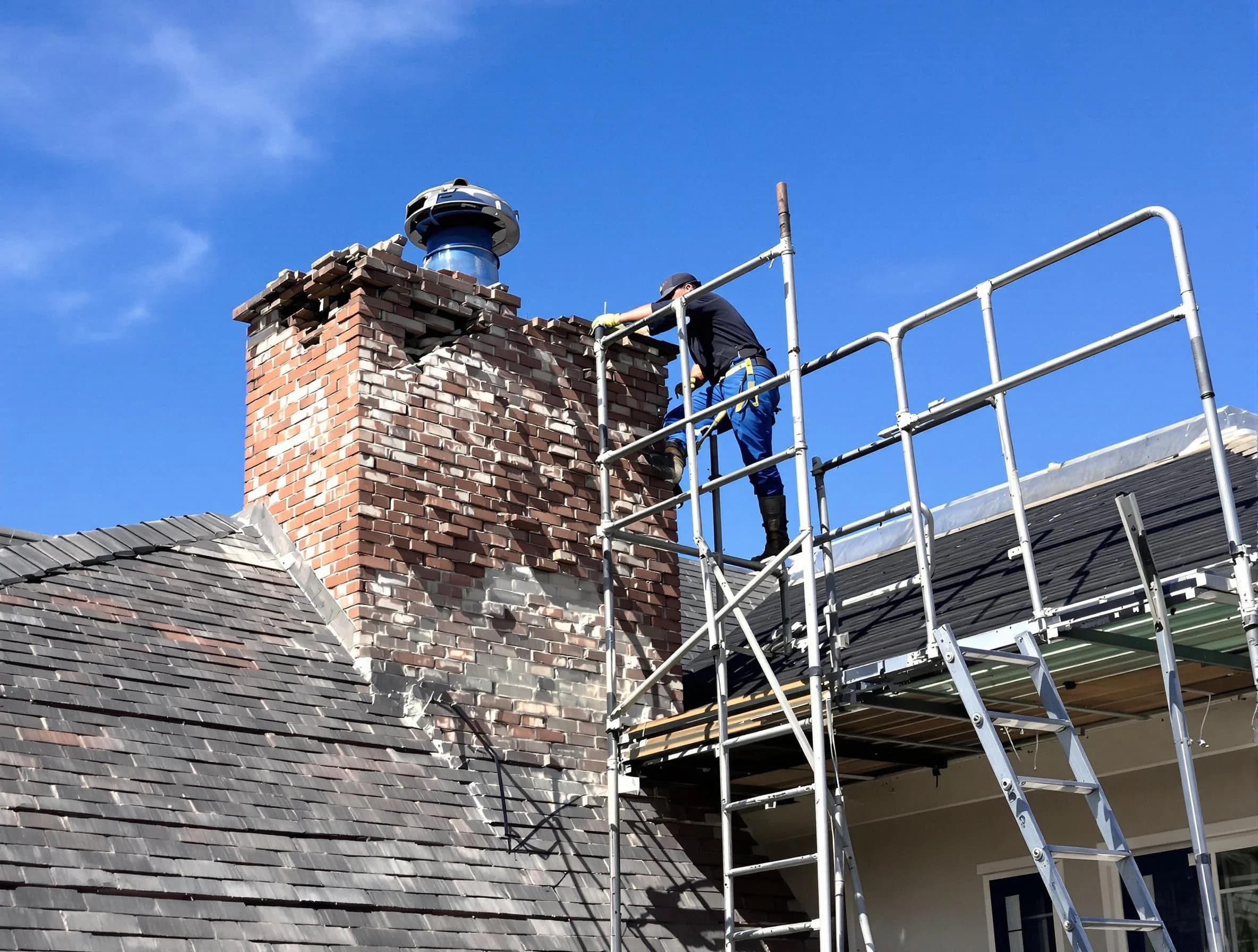 Rebuilding a chimney structure by Surprise Chimney Sweep in Surprise, AZ
