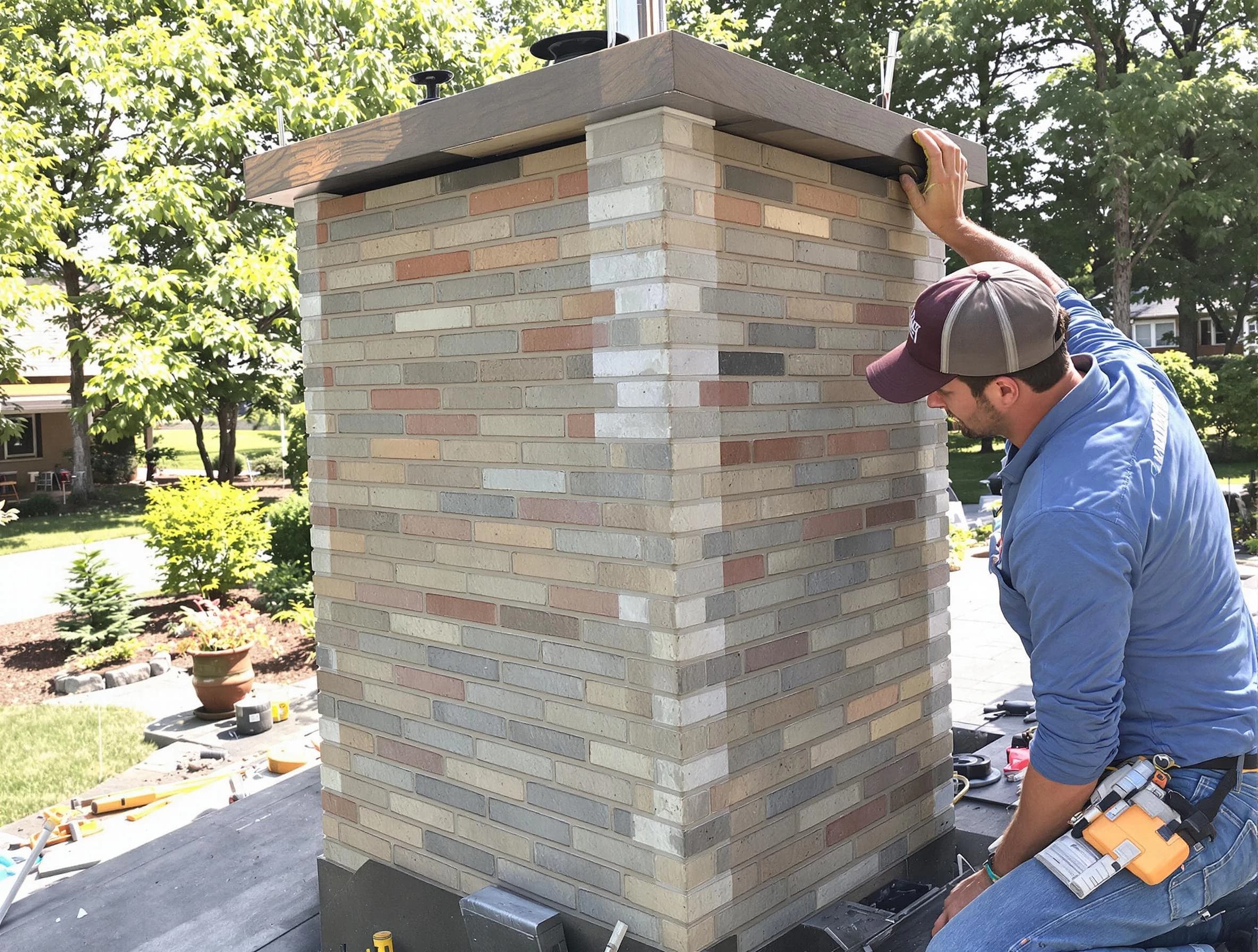 Surprise Chimney Sweep completing a modern chimney remodel in Surprise, AZ