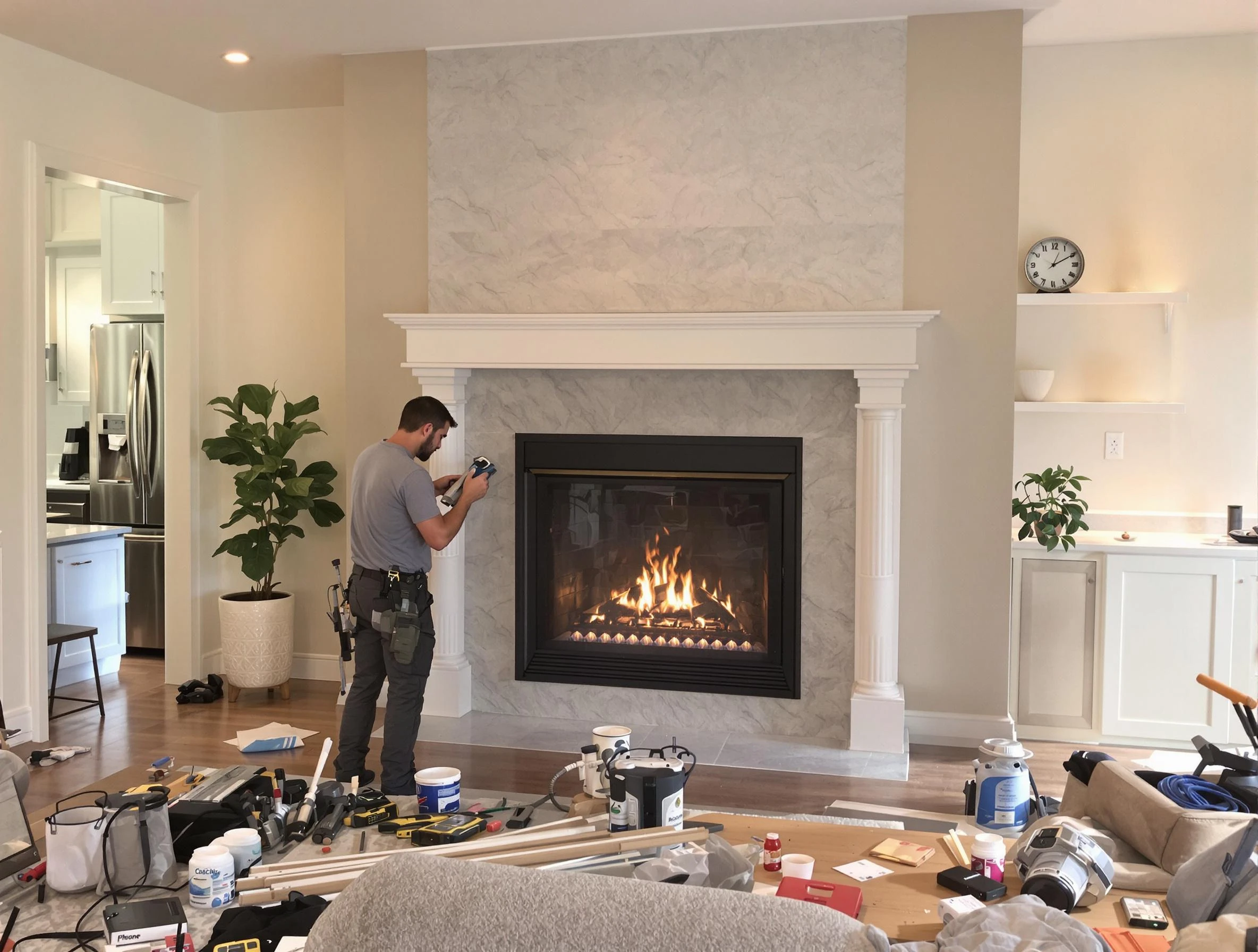 Newly installed fireplace by Surprise Chimney Sweep in Surprise, AZ