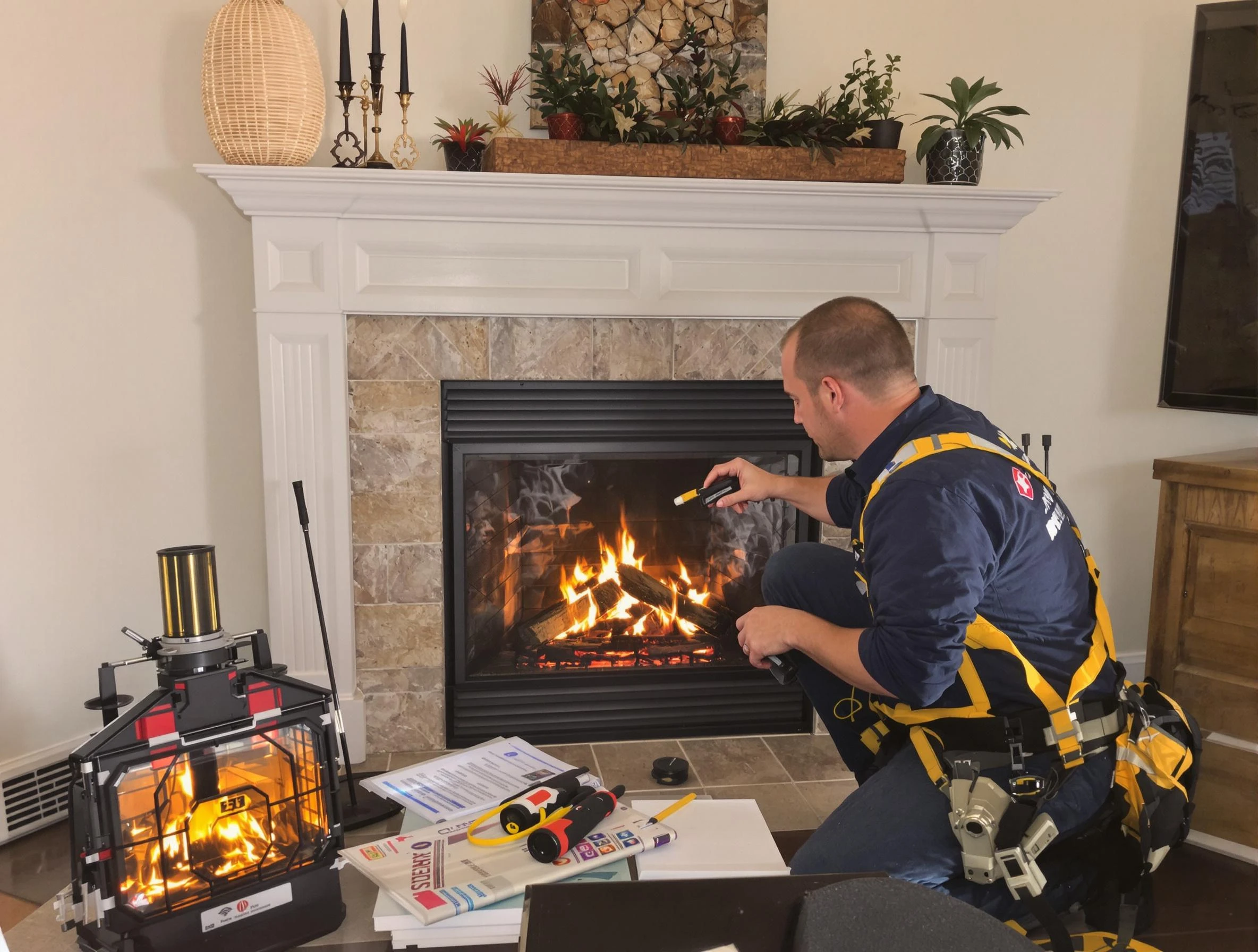 Safety-focused fireplace inspection by Surprise Chimney Sweep in Surprise, AZ